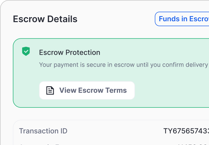 Escrow Payments interface